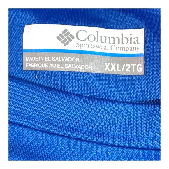 Columbia Sportswear Fishing Long Sleeve Blue PFG XXL Rash Guard Swim Shirt 2X - Picture 4 of 7
